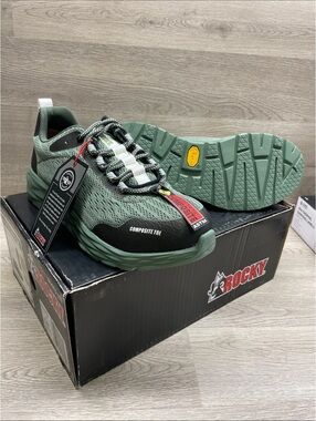 Rocky Women's Green and Black Composite Toe Sneakers #365